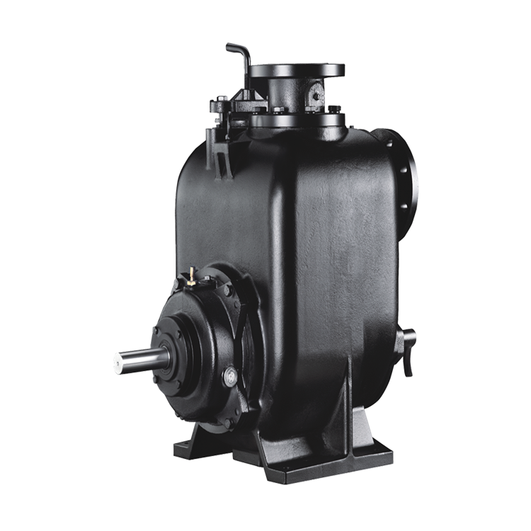 單級單吸無堵塞自吸式排污泵，開式無堵塞葉輪，軸向入口和徑向出口，采用后拉式結(jié)構(gòu)，維修無須拆除泵體及管路。